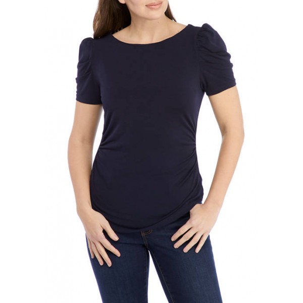 Crown & Ivy™ Women's Short Sleeve Ruched T-Shirt