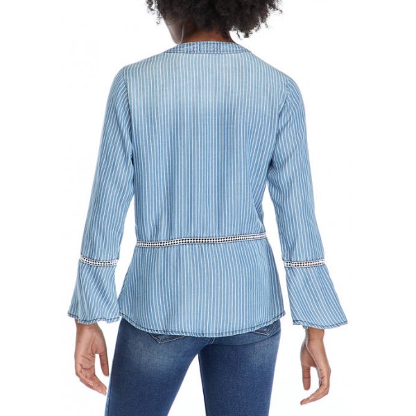 Kim Rogers® Women's Lyocell® Woven Stripe Top