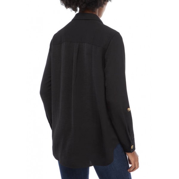 New Directions® Women's Long Sleeve Air Flow Popover Top
