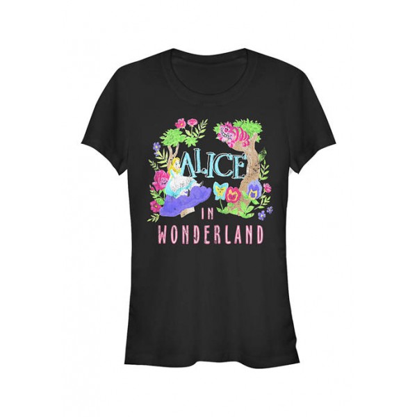 Alice in Wonderland Junior's Licensed Disney Neon Alice T-Shirt