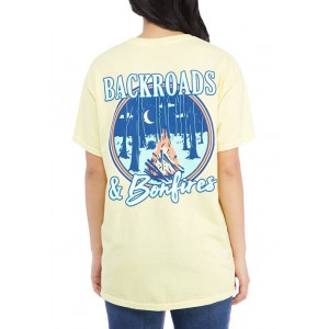 Benny & Belle Junior's Short Sleeve Backroads and Bonfires Graphic T-Shirt 