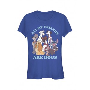 Disney Multi-Franchise Junior's Licensed Disney Dog Friends T-Shirt 