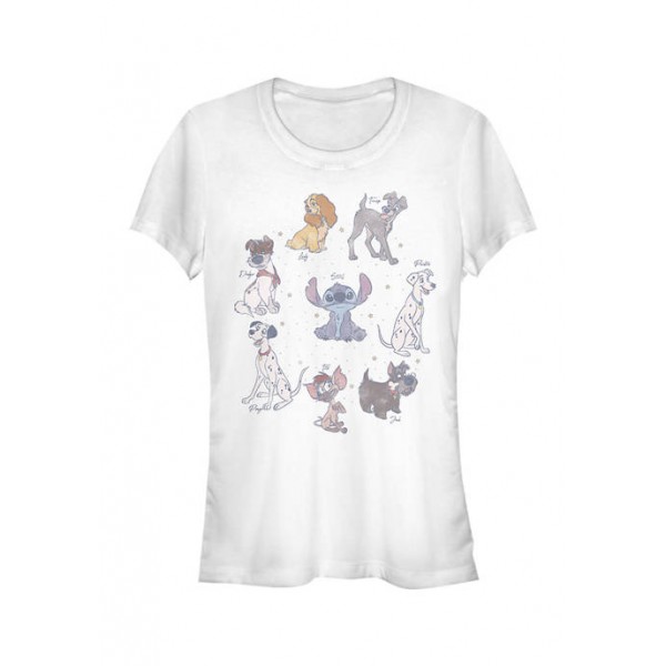 Disney Multi-Franchise Junior's Licensed Disney Dogs T-Shirt