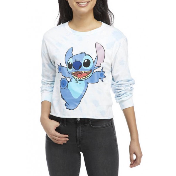 Disney® Junior's Drop Shoulder Stitch Graphic Skimmer Pullover