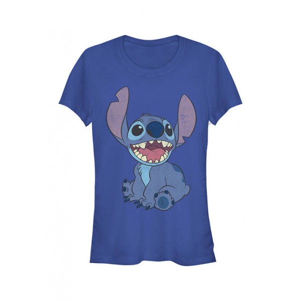 Lilo and Stitch Junior's Licensed Disney Basic Happy Stitch T-Shirt
