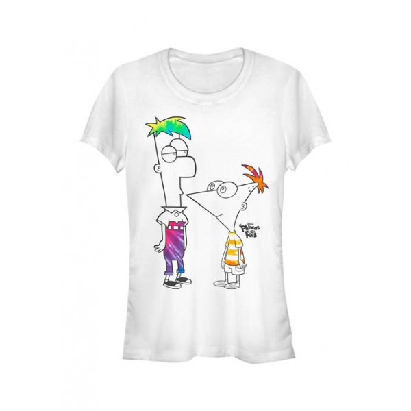 Phineas and Ferb Junior's Phineas and Ferb Boys of Tie Dye T-Shirt