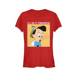 Pinocchio Junior's Licensed Disney Do It Tomorrow T-Shirt 