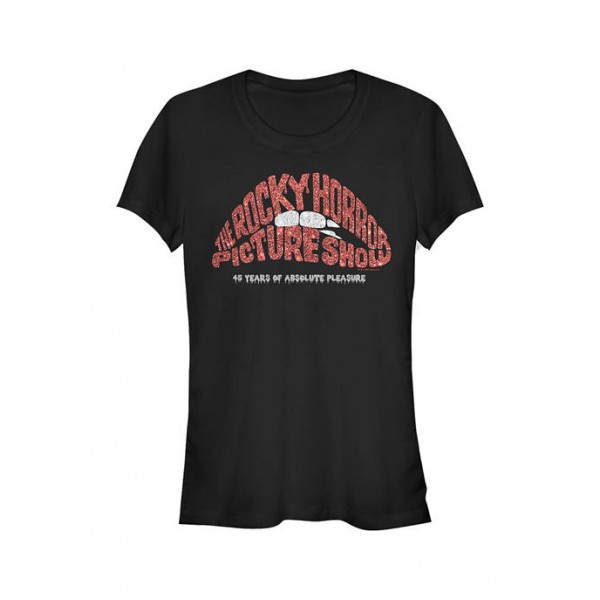 Rocky Horror Picture Show Junior's Glitter Anniversary Graphic T-Shirt