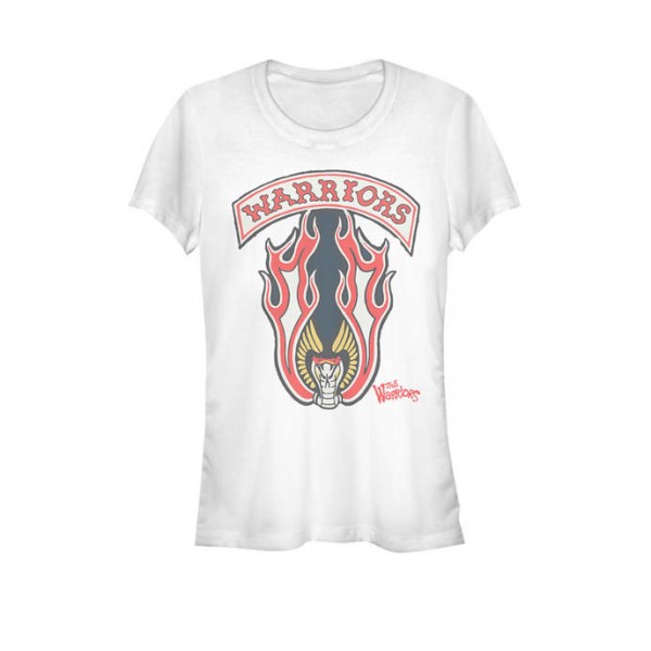 The Warriors Cobra Snake Flames Logo Short Sleeve Graphic T-Shirt