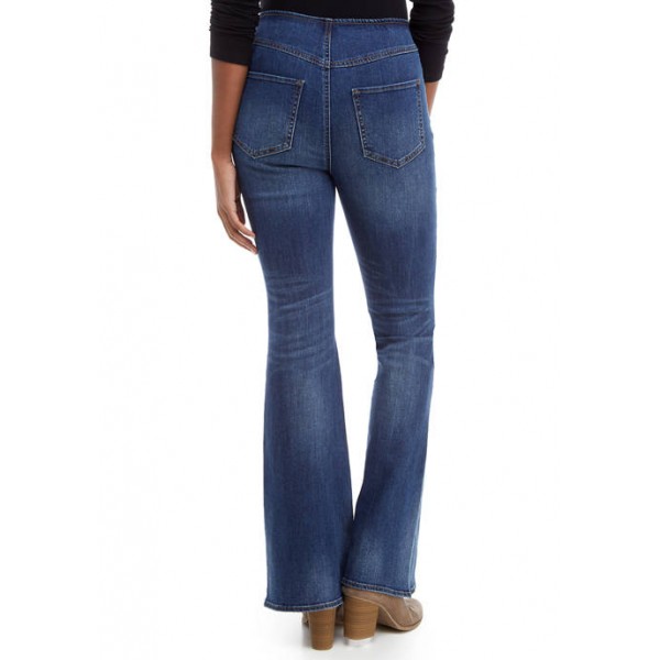 Tinseltown Junior's High Rise Pull On Flare Jeans