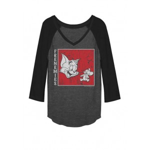 Cat And Mouse Frenemies Raglan Baseball T-Shirt