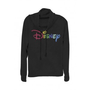 Disney Logo Junior's Licensed Disney Multicolor Disney Pullover Top 