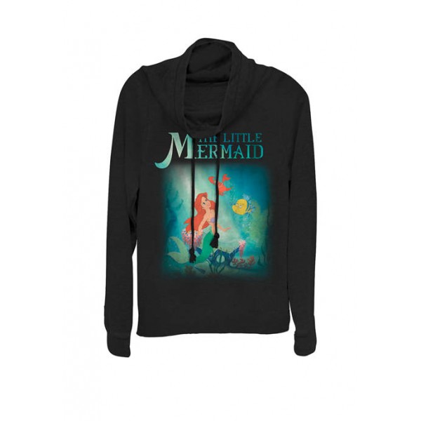 Disney® The Little Mermaid Ariel and Friends Cowl Neck Graphic Pullover