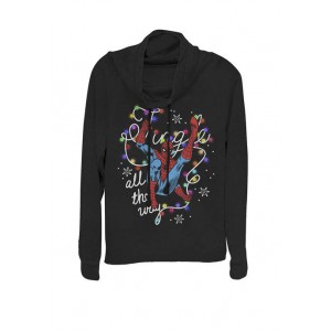 Marvel™ Spider-Man Christmas Lights Jingle All The Way Cowl Neck Graphic Pullover 