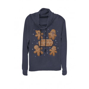 Star Wars® Christmas Gingerbread Cookie Characters Cowl Neck Graphic Pullover 