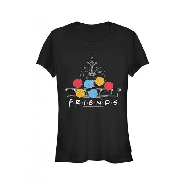 Friends Junior's Fountain Umbrellas Graphic T-Shirt