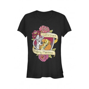 Lady and the Tramp Junior's Licensed Disney Lady Tramp Tatoo T-Shirt 