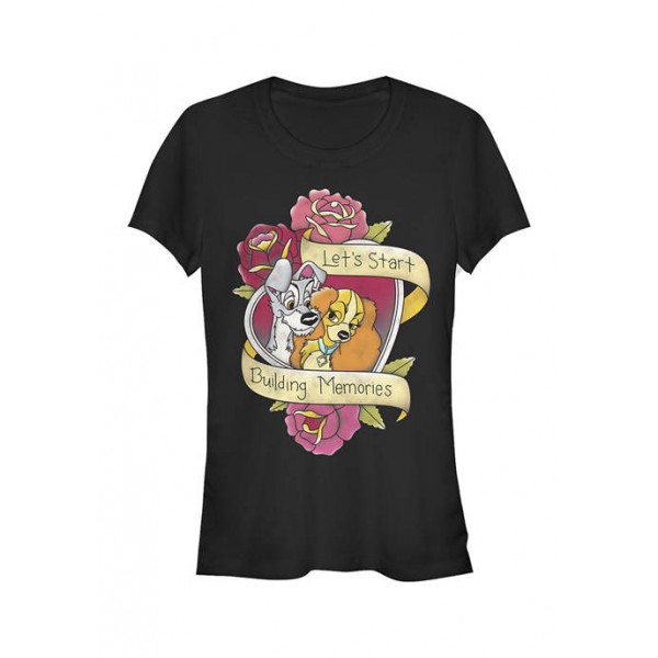 Lady and the Tramp Junior's Licensed Disney Lady Tramp Tatoo T-Shirt