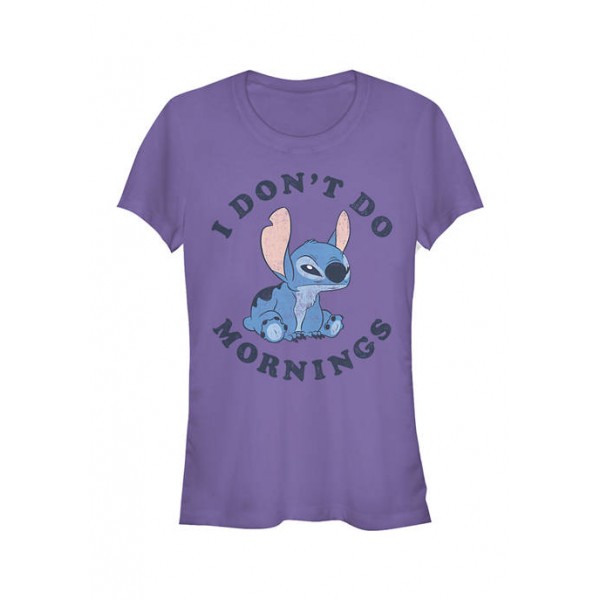 Lilo and Stitch Junior's Licensed Disney Stitch Mornings T-Shirt