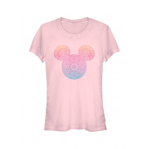 Mickey Classic Junior's Licensed Disney Mickey Mandala Fill T-Shirt 