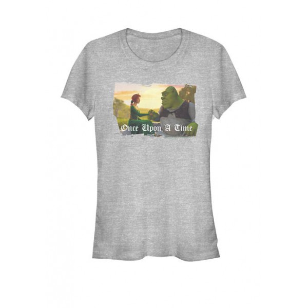 Shrek Once Upon A Time With Fiona Portrait Short Sleeve Graphic T-Shirt
