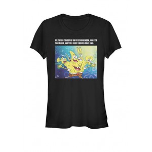 SpongeBob SquarePants Keeping Up With Life Funny Meme Short Sleeve Graphic T-Shirt 
