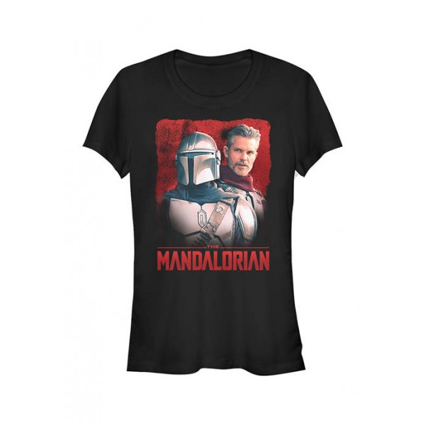Star Wars The Mandalorian Junior's Mando and Cobb Graphic T-Shirt