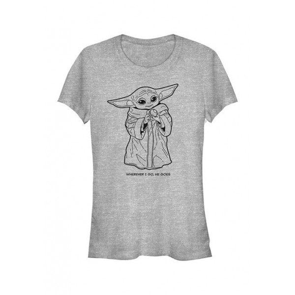 Star Wars The Mandalorian Junior's Wherever I Go Graphic T-Shirt