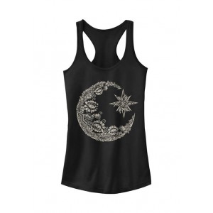 Chin-Up 	 Junior's Lace Moon Tank Top 