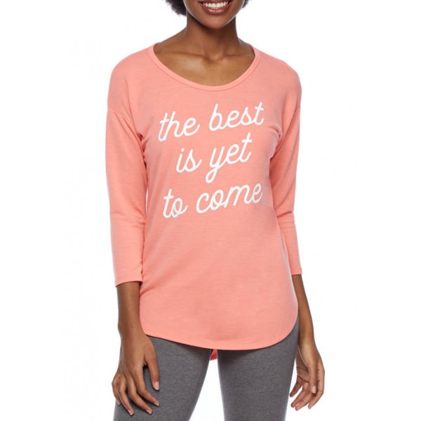 New Directions® Studio Women's 3/4 Sleeve Graphic T-Shirt