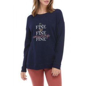 New Directions® Studio Women's Drop Shoulder Graphic Sweatshirt 