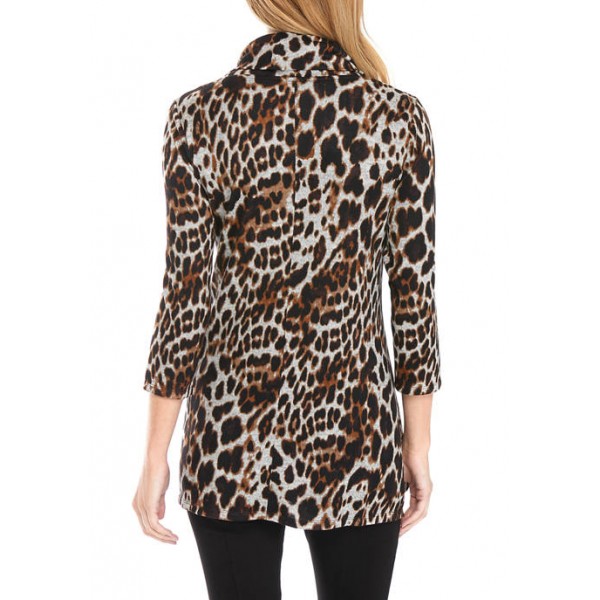 New Directions® Women's Cowl Neck Printed Pullover