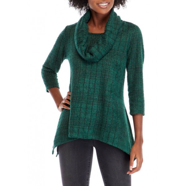 New Directions® Women's Hacci Cowl Neck Top