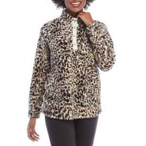 New Directions® Women's Printed Mock Neck Woobie Pullover 