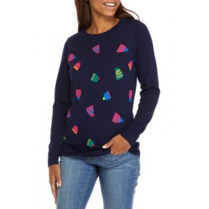 Kim Rogers® Hat Intarsia Sweater 