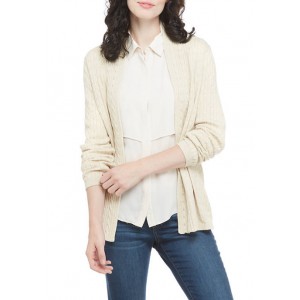 Kim Rogers® Women's Solid Cable Knit Cardigan 