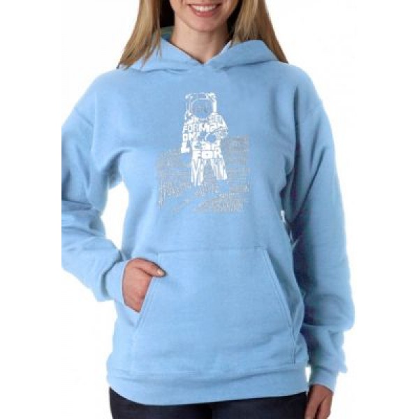 LA Pop Art Word Art Hooded Sweatshirt - Astronaut