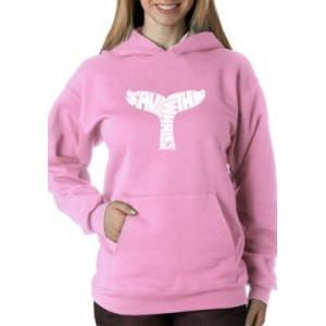 LA Pop Art Word Art Hooded Sweatshirt - Save the Whales 