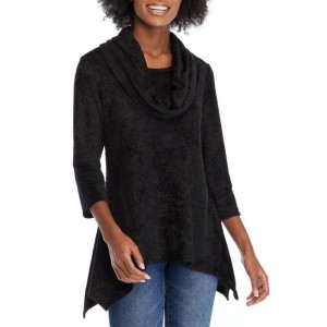 New Directions® Women's Cowl Neck Solid Hacci Top 