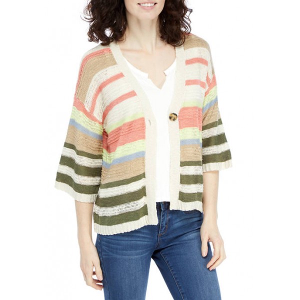 New Directions® Women's Long Sleeve Button Front Cardigan