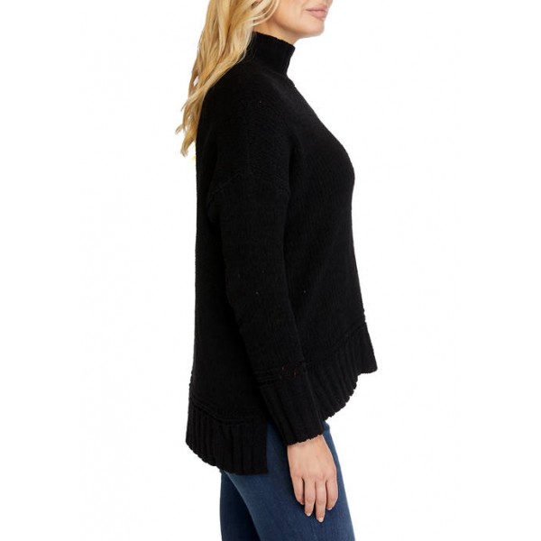 New Directions® Women's Long Sleeve Turtleneck Chenille Sweater