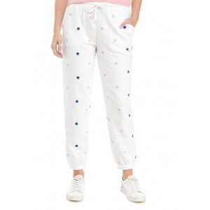 Crown & Ivy™ Women's Embroidered Dot Joggers 