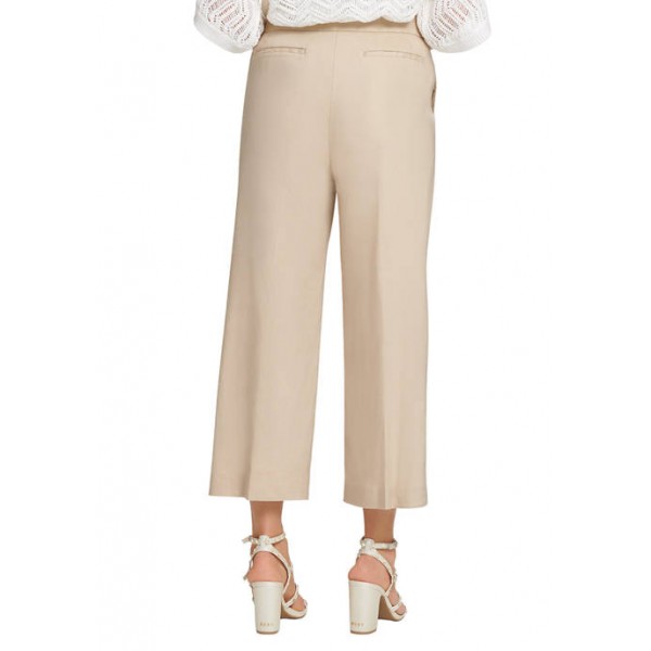 DKNY Front Tab Wide Leg Cropped Pants