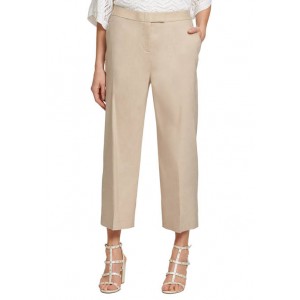 DKNY Front Tab Wide Leg Cropped Pants 