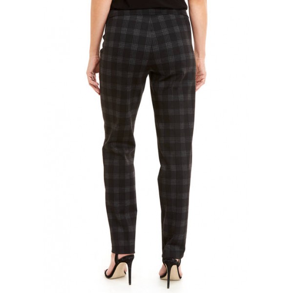 New Directions® Women's Ponte Plaid Straight Pants