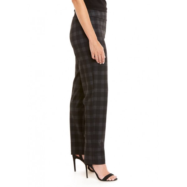 New Directions® Women's Ponte Plaid Straight Pants