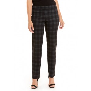 New Directions® Women's Ponte Plaid Straight Pants 