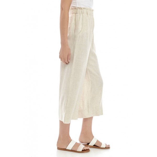 Ruby Rd Women's Solid Linen Capri Pants