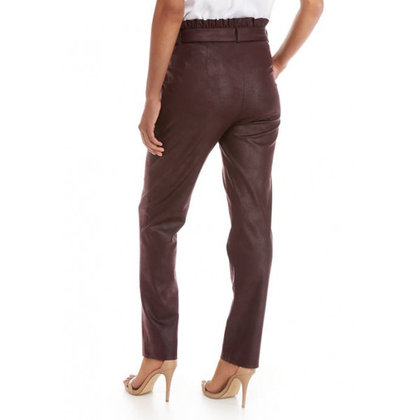 THE LIMITED Women's Faux Leather Paper Bag Waist Pants