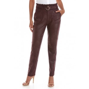 THE LIMITED Women's Faux Leather Paper Bag Waist Pants